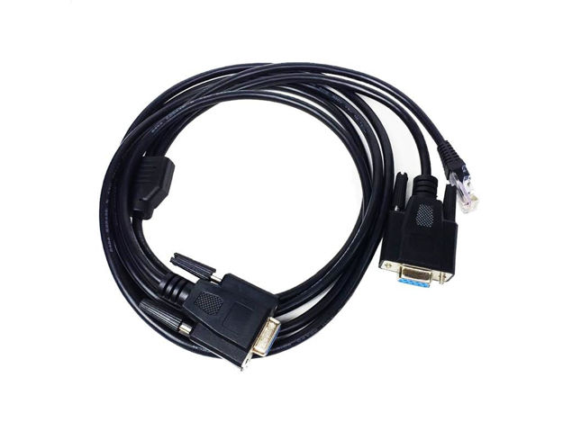 imagem de Cabo de Ligacao Serial Rs232 - Hikvision - Serial Line, Db9 To Db9 + Rj45, 2m, Black -