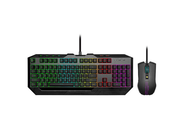 imagem de Kit Teclado e Mouse Gamer Cooler Master Sgb3000 Rgb Sensor Optico 2400 Dpi - Sgb-3000-Kkmf4-Br