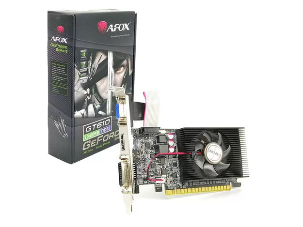 imagem de Placa de Video Afox Geforce Gt610 2gb Ddr3 64 Bits Lp - Hdmi - Dvi - Vga - Af610-2048d3l7-V8