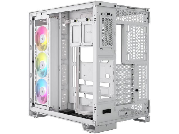 imagem de Gabinete Corsair Icue Link Rgb 6500x Lateral de Vidro Temperado Atx Branco com 3 Fans - Cc-9011270-Ww