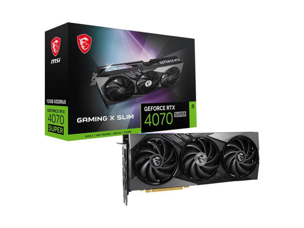 imagem de Placa de Video Msi Geforce Rtx 4070 Super Gaming X Slim 12gb Gddr6x 192 Bits- 912-V513-631