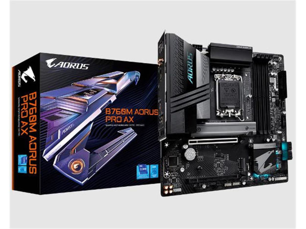 imagem de Placa Mae Gigabyte Intel Lga1700 Ddr4 Micro Atx - B760m Aorus Pro Ax 1.1