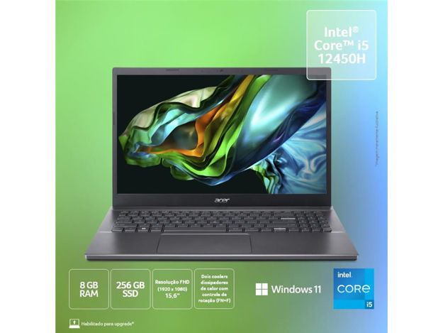 imagem de Notebook Acer Aspire 5 A515-57-55b8 Intel I5 12450h 8gb Ssd 256gb Tela 15,6 Fhd Windows 11 Home 64 Bits