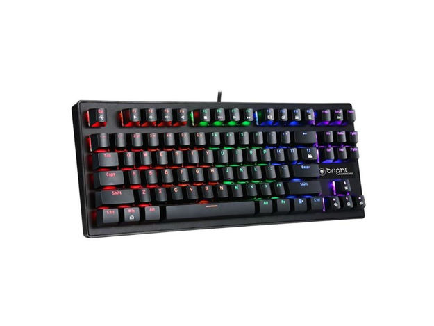 imagem de Teclado Bright Mecanico Gamer Compact Padrao Americano 87 Teclas Usb Switch Azul - Gtc559