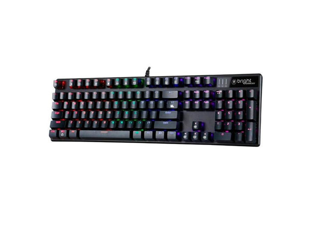 imagem de Teclado Bright Mecanico Gamer Tank Padrao Americano 104 Teclas Usb Switch Azul - Gtc560