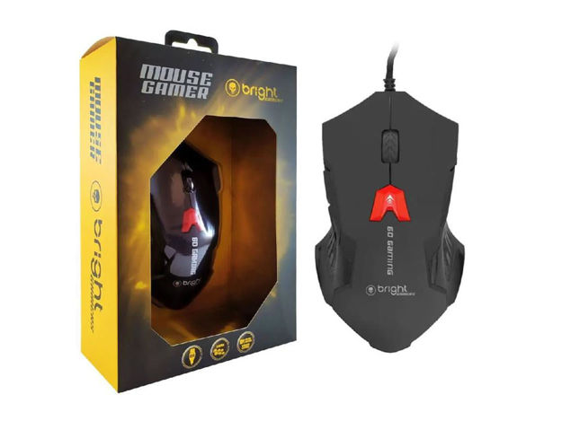 imagem de Mouse Gamer Bright com Fio Usb 2400 Dpi Preto - 0462