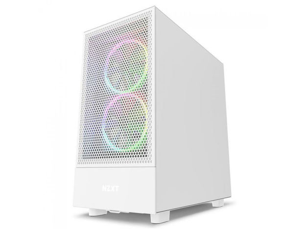 imagem de Gabinete Gamer Nzxt H5 Flow Lateral de Vidro Temperado Mini-Itx/Micro-Atx/Atx/Eatx Branco - Cc-H51fw-01