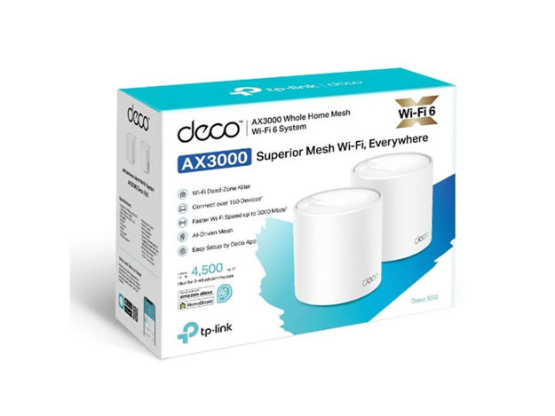 imagem de Roteador Tp-Link Deco X50 (2-Pack) Wireless Dual Band Gigabit Ax3000 Mesh - Mtp0028