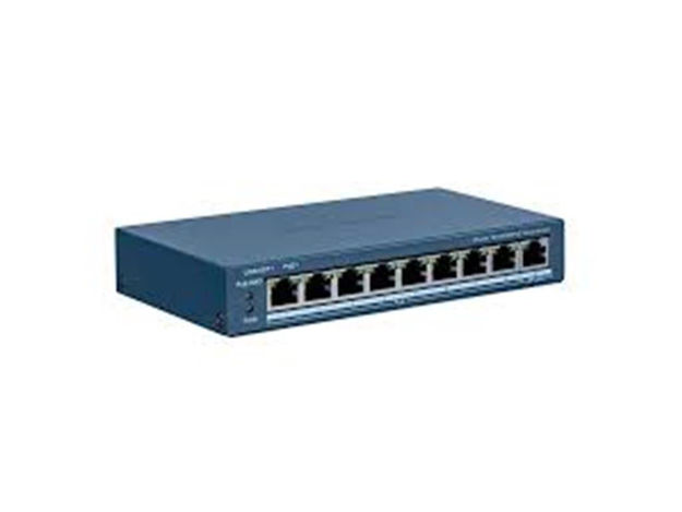 imagem de Switch Hikvision Gerenciavel (Via App Hik-Connect) Metalico Ds-3e1309p-Ei/M 08 Portas Poe 10/100mbps + 01 Giga Rj45