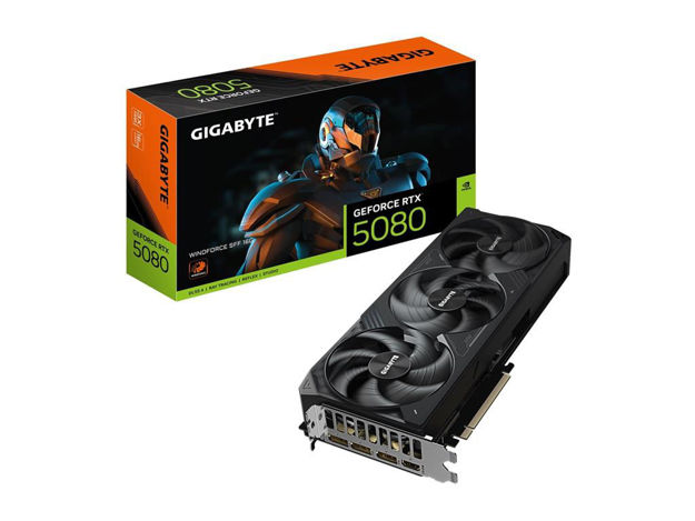 imagem de Placa de Video Gigabyte Geforce Rtx 5080 Windforce Oc Sff 16gb Gddr7 256 Bits - Gv-N5080wf3-16gd G10